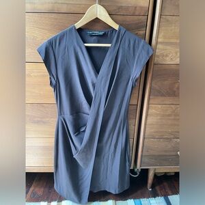 All Saints silk faux wrap dress